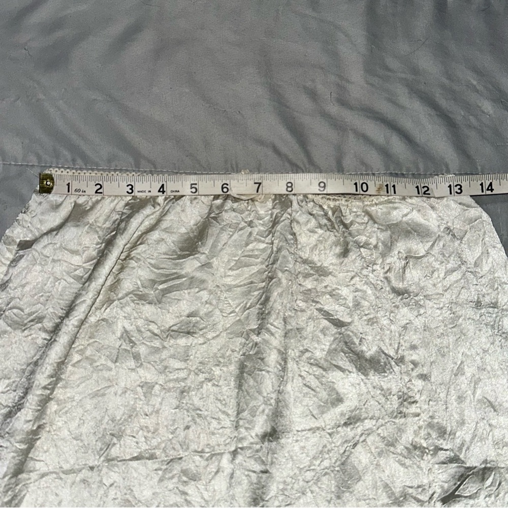 Urban Outfitters L Satin Midi Skirt Slit Ruffle Velour Fairy Grunge Whimsigoth - Picture 8 of 9